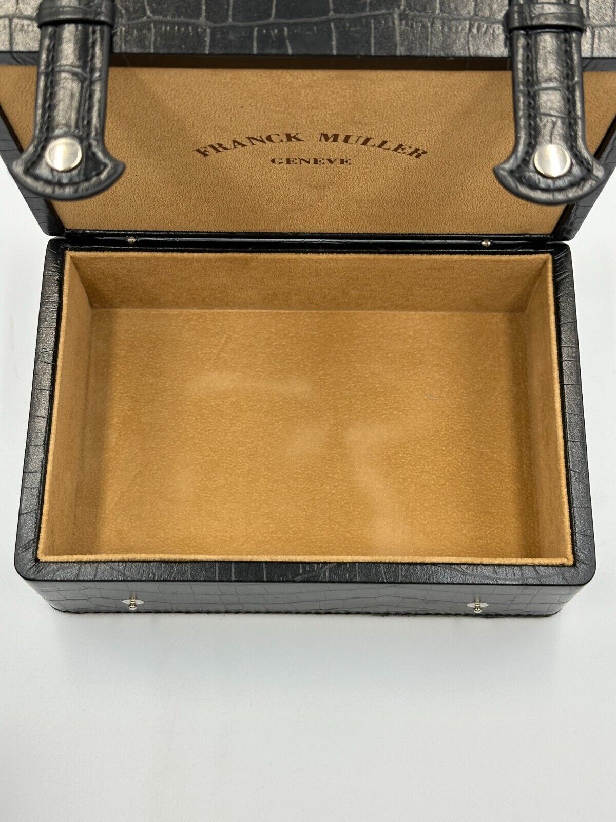 VINTAGE GENUINE FRANCK MULLER Black watch box case wood leather 240223004y3A