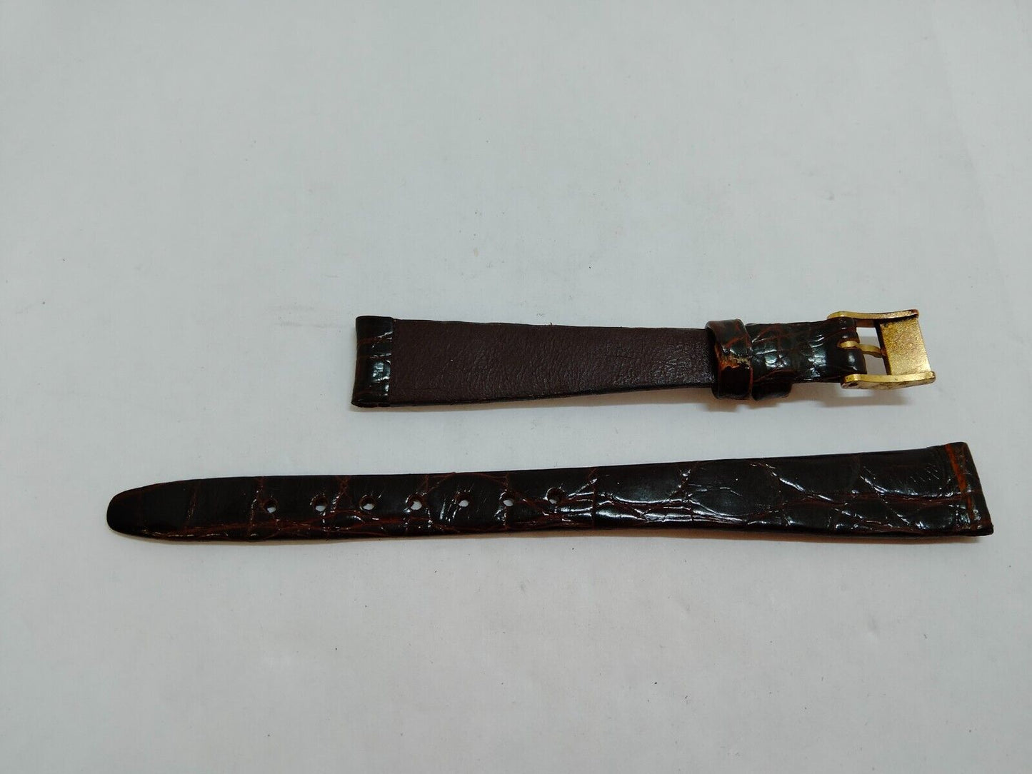 VINTAGE GENUINE Baume et Mercier watch belt black leather buckle 11mm 0608011eS