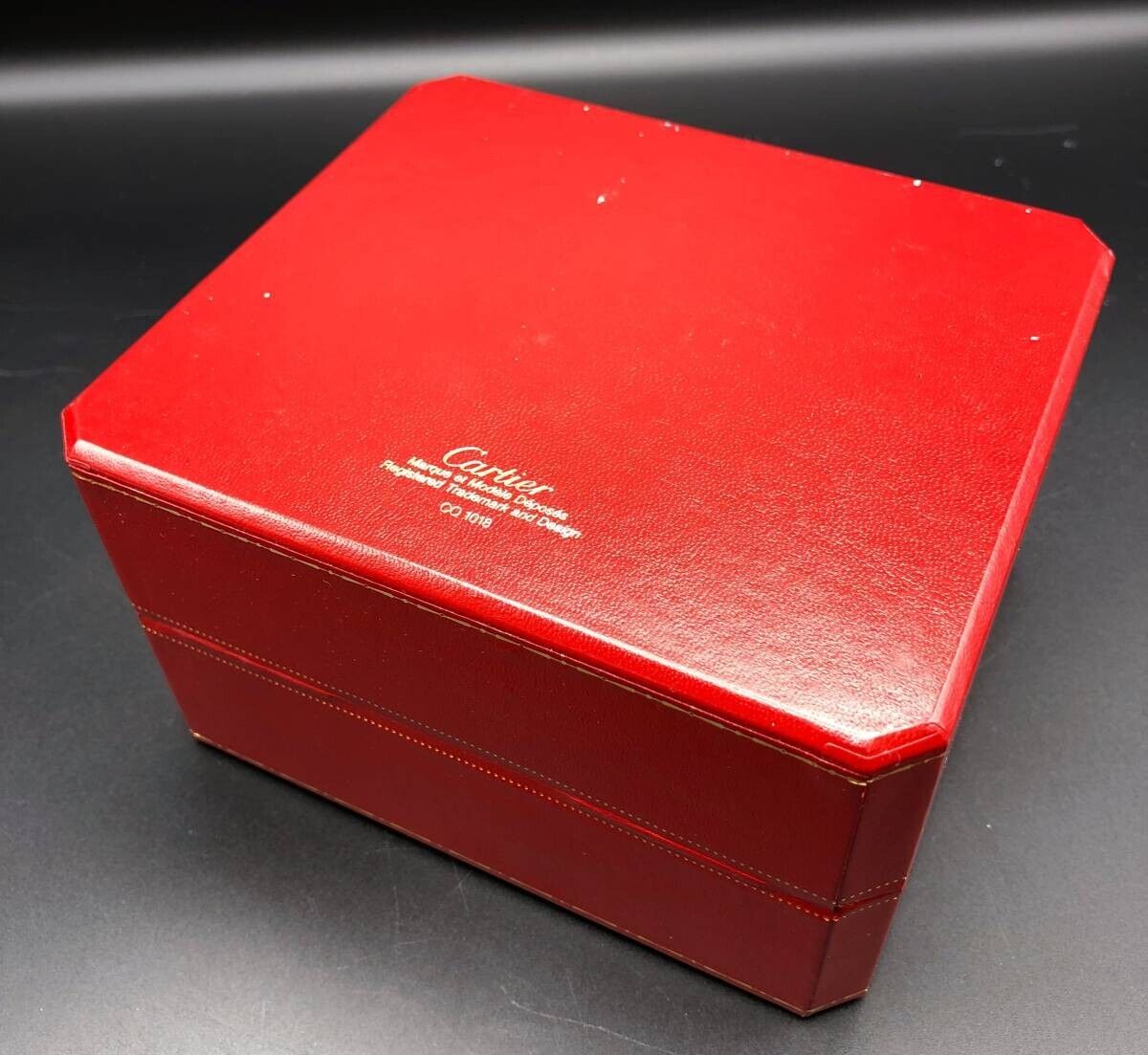 VINTAGE GENUINE CARTIER Red watch box case wood leather Booklet 231211001yS