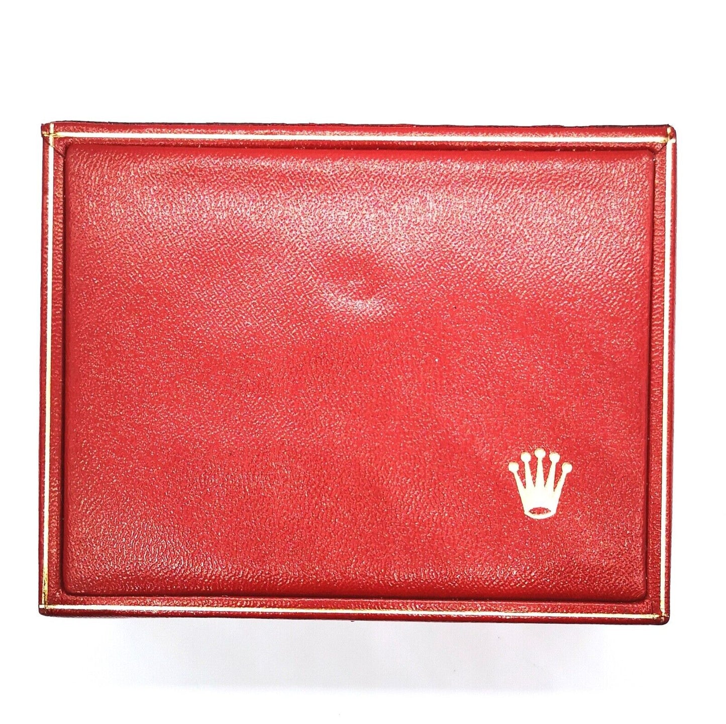 VINTAGE GENUINE ROLEX watch box case 14.00.02 13cm 10cm Red cushion 0516008y1