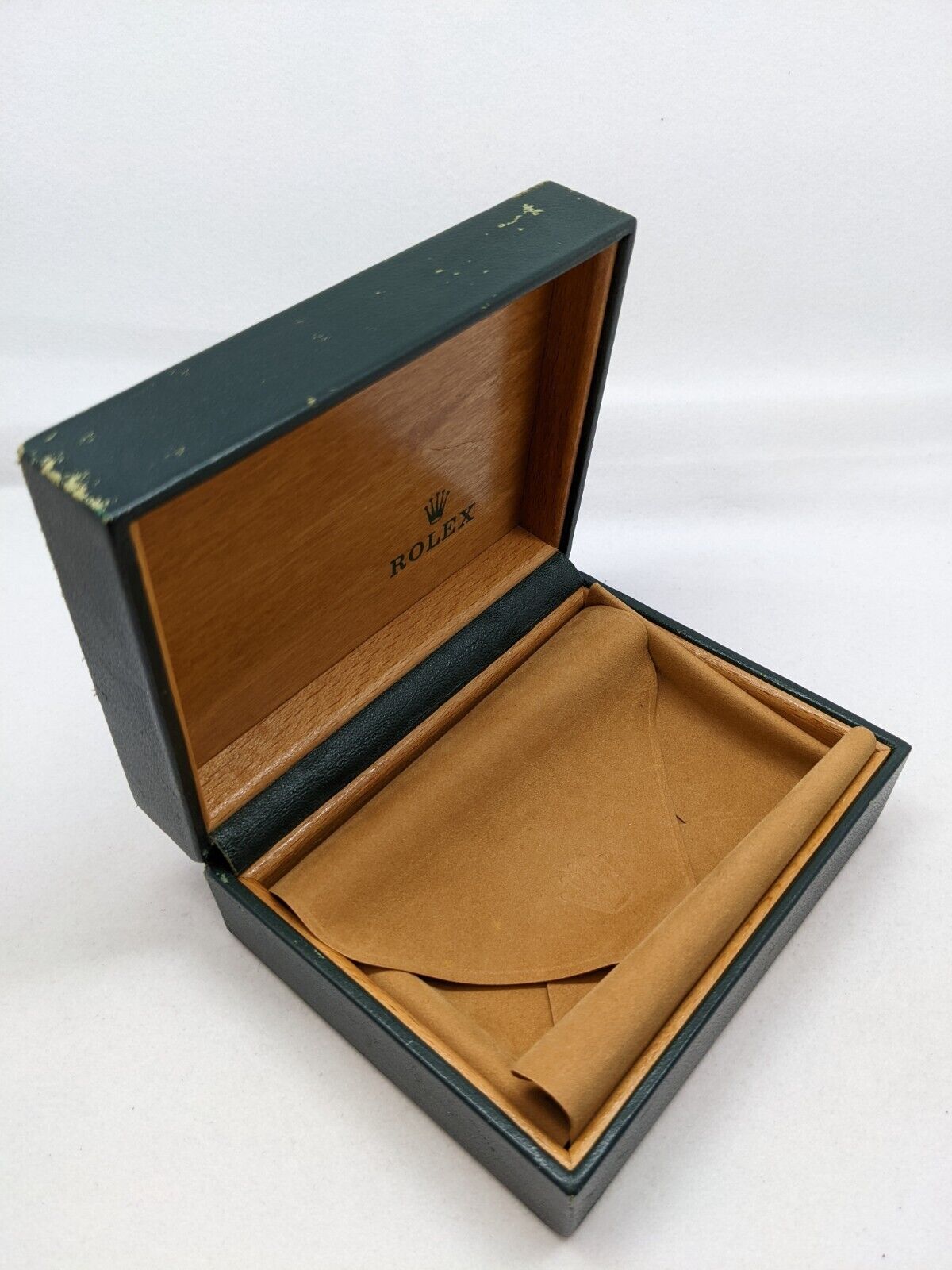 VINTAGE GENUINE ROLEX watch box case no inner cushion 67.00.03 Green 0520003yS