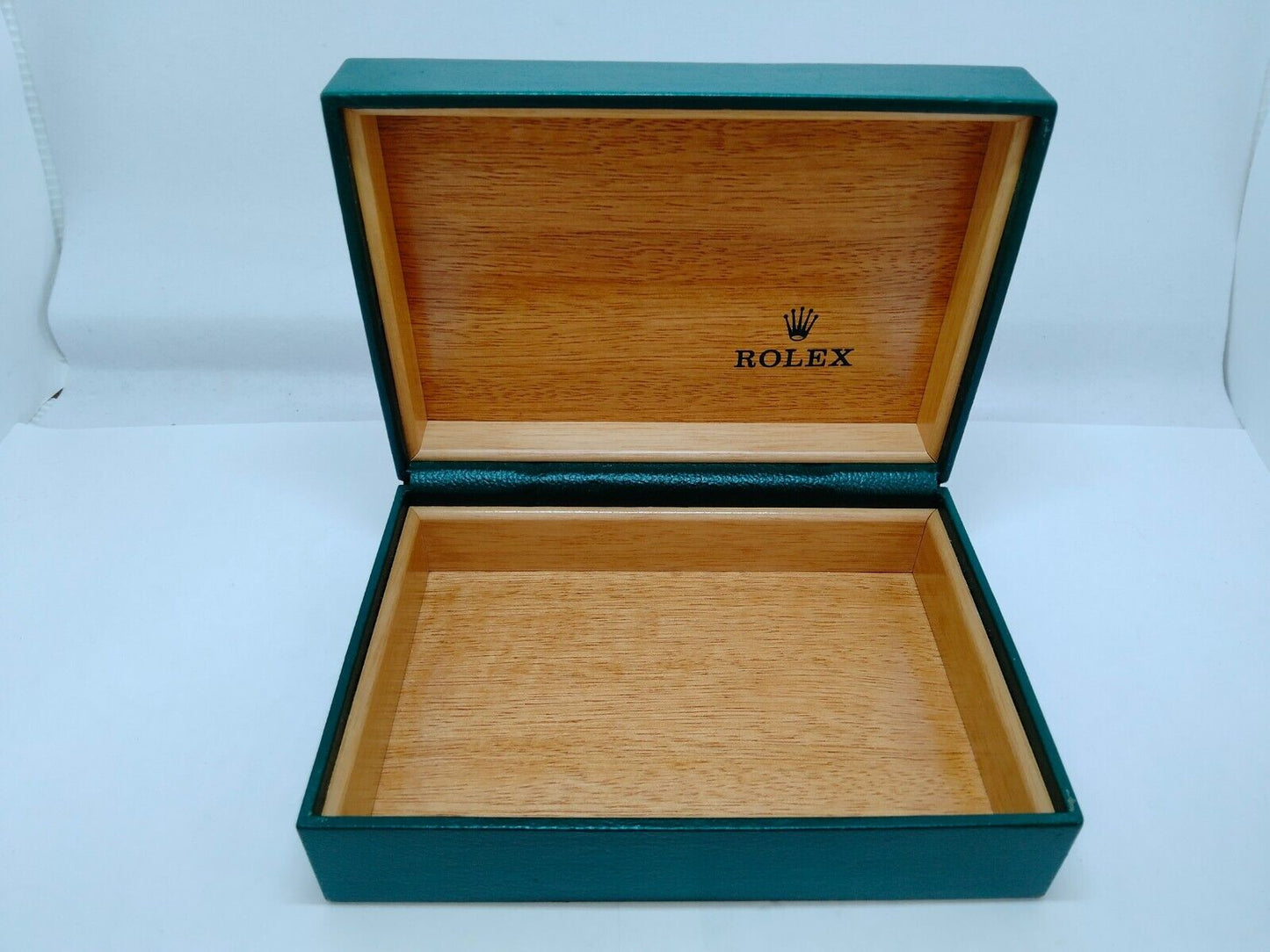 VINTAGE GENUINE ROLEX watch box case no inner cushion 68.00.71 Green 0619001y10S