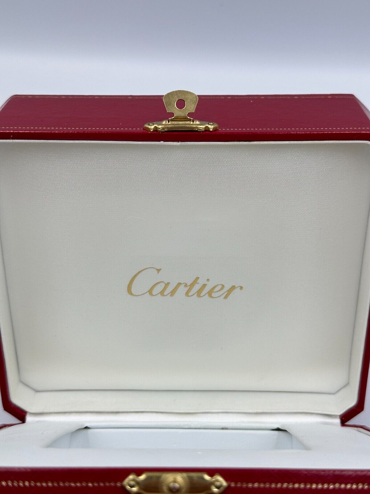 VINTAGE GENUINE CARTIER Red watch box case wood leather Booklet 240221001yA