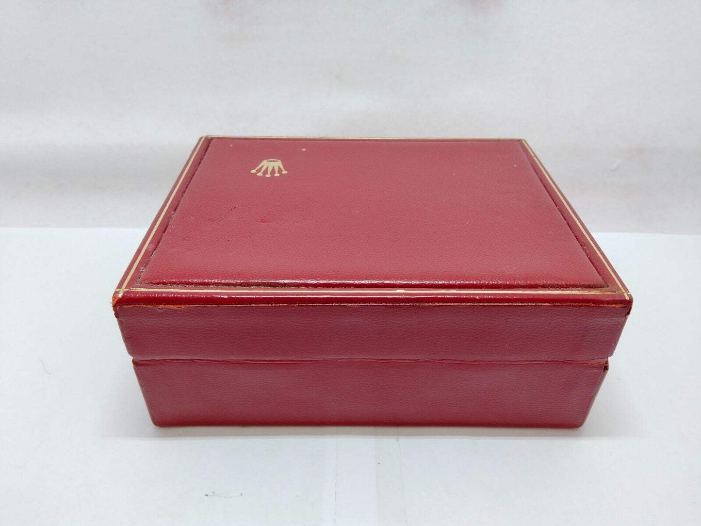 VINTAGE GENUINE ROLEX watch box case no inner cushion 14.00.02 red 1120011y5S