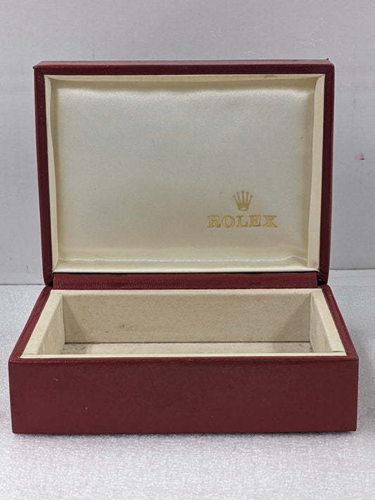 VINTAGE GENUINE ROLEX Red watch box case 14.00.08 wood no inner 231125004y4S