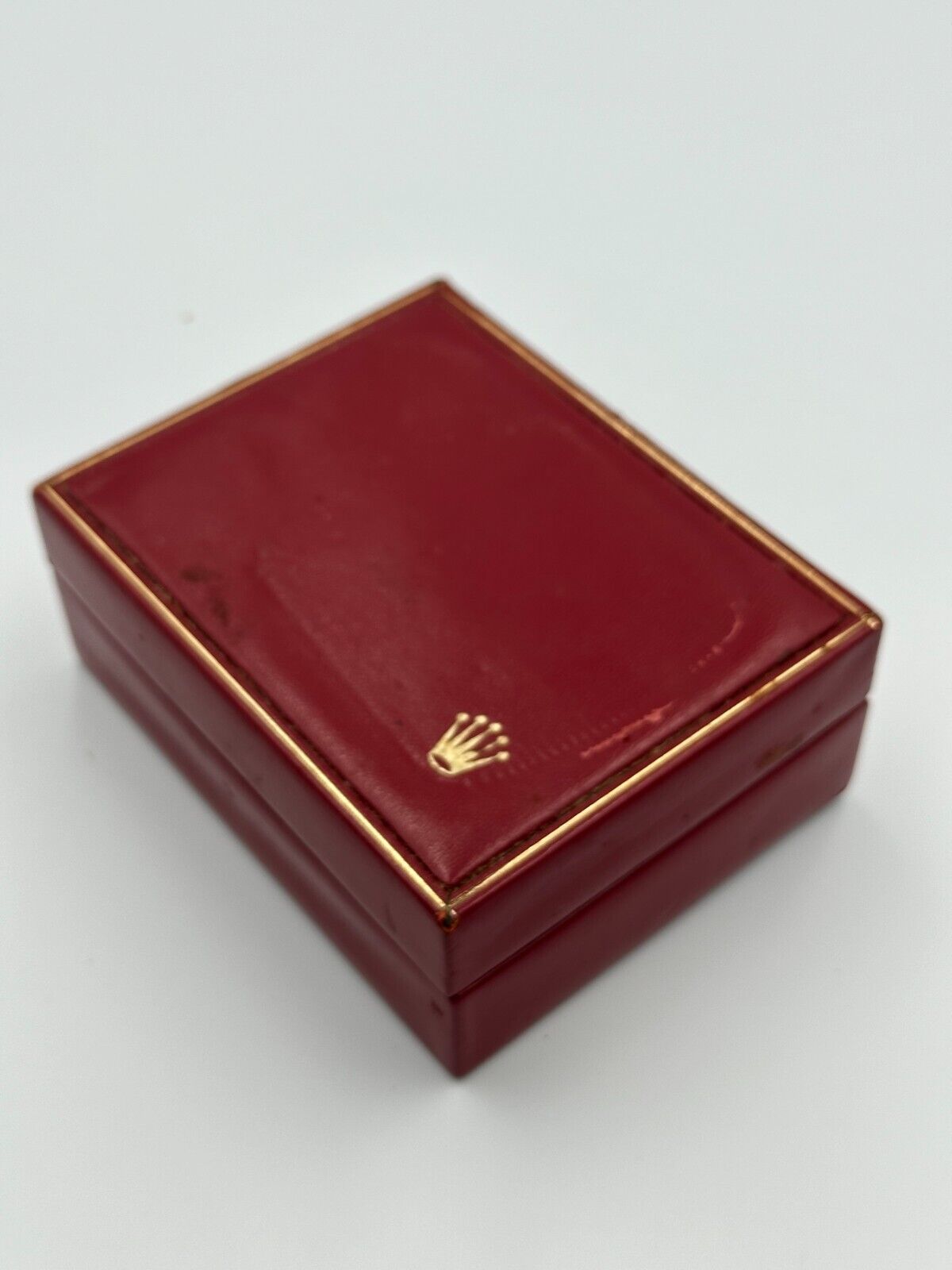 VINTAGE GENUINE ROLEX watch box case red 14.00.02 wood no inner 240114008yA