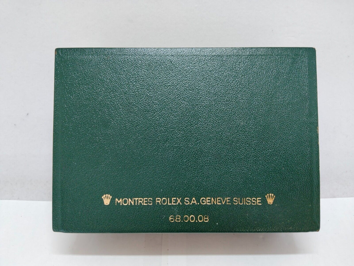 VINTAGE GENUINE ROLEX Green Watch Box 68.00.88 wood leather 0716002y14S