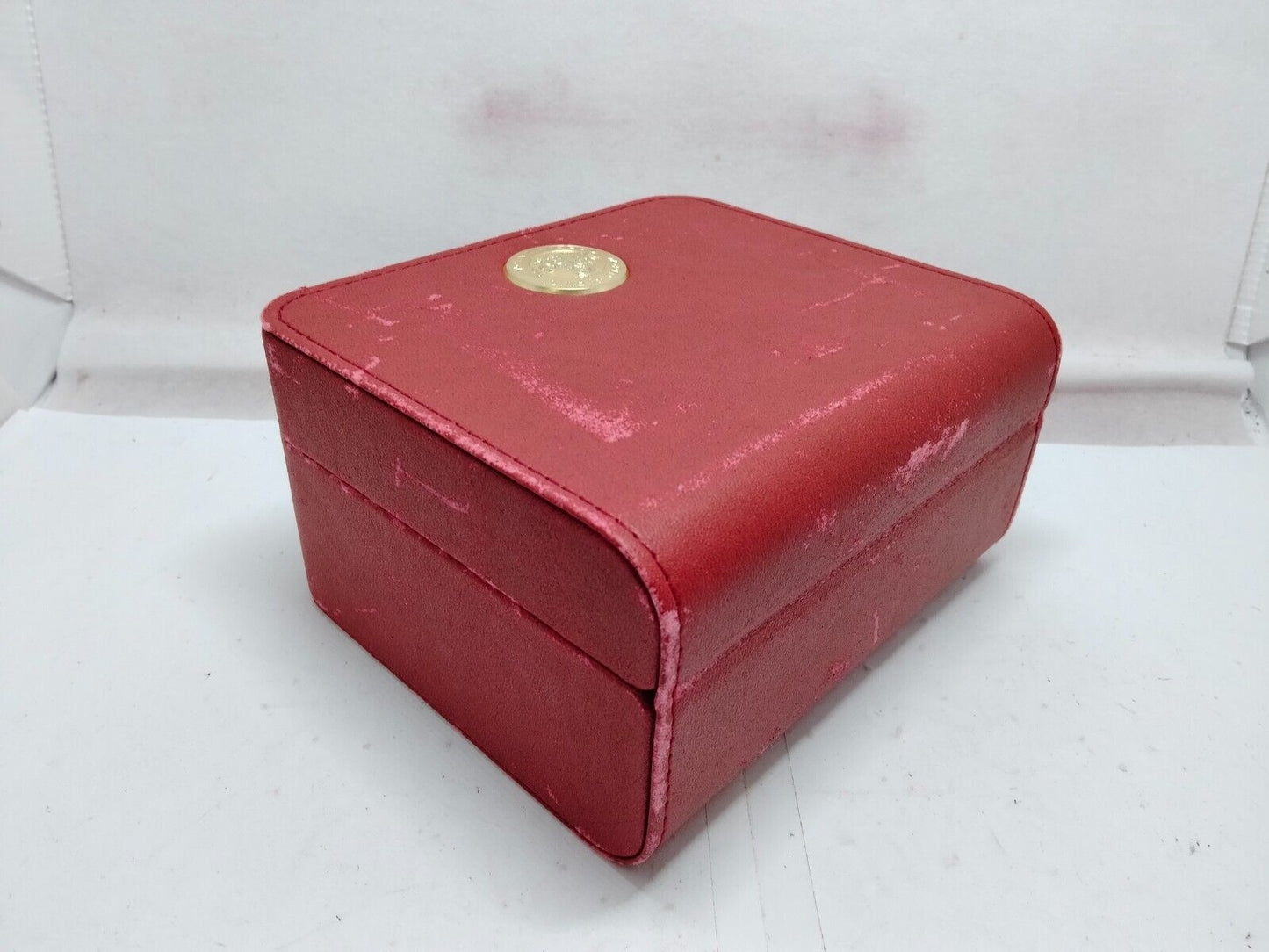 VINTAGE OMEGA Seamaster Speedmaster watch box case red booklet wood 230903012yS