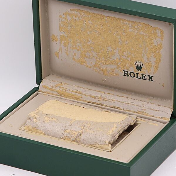 VINTAGE GENUINE ROLEX watch box case 68.00.2 Green wood leather 231017010yS