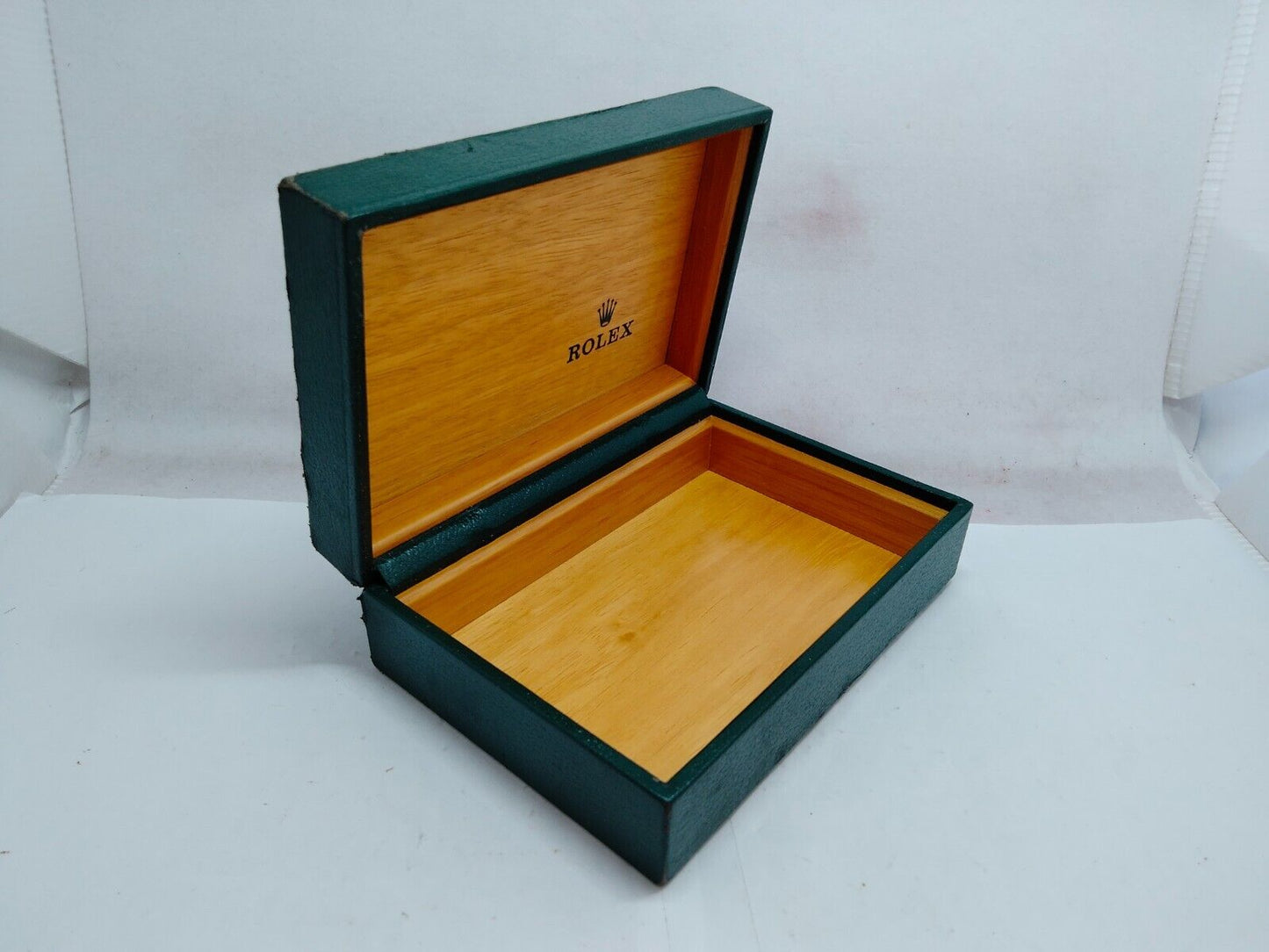 VINTAGE GENUINE ROLEX Green watch box case 68.00.71 no inner wood 230610001y2S