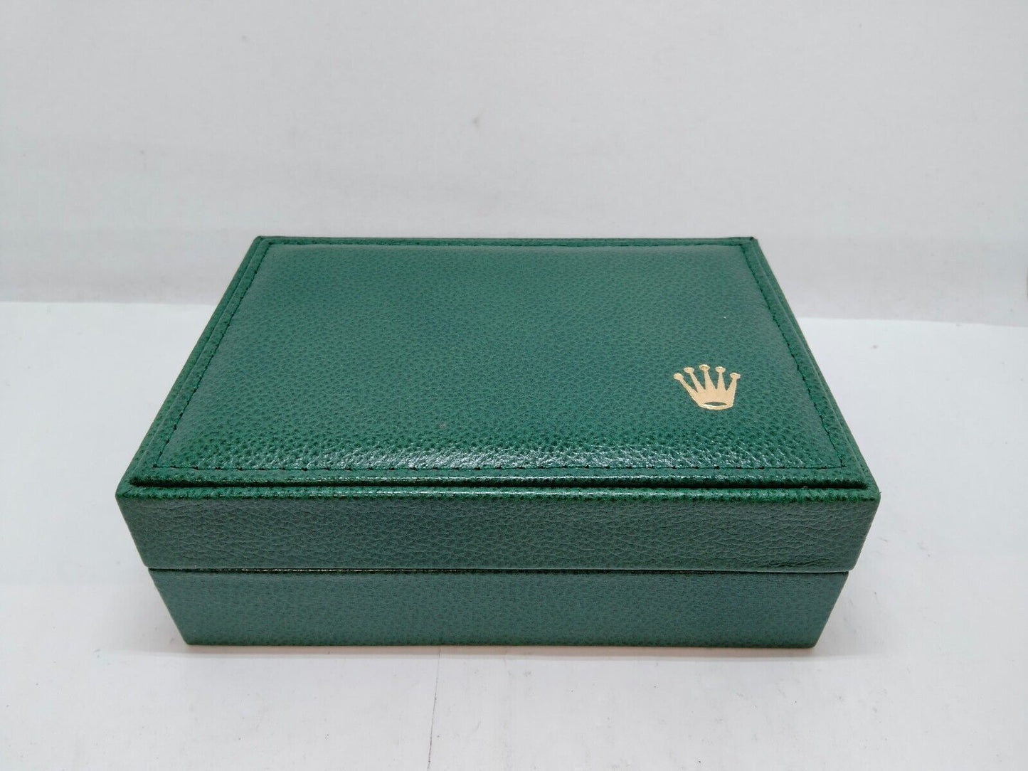 VINTAGE GENUINE ROLEX watch box case 68.00.08 green wood leather 0706009y39S