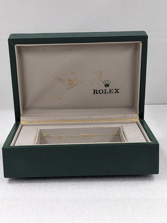 VINTAGE GENUINE ROLEX Green watch box case 68.00.06 no inner wood 231214006y2S