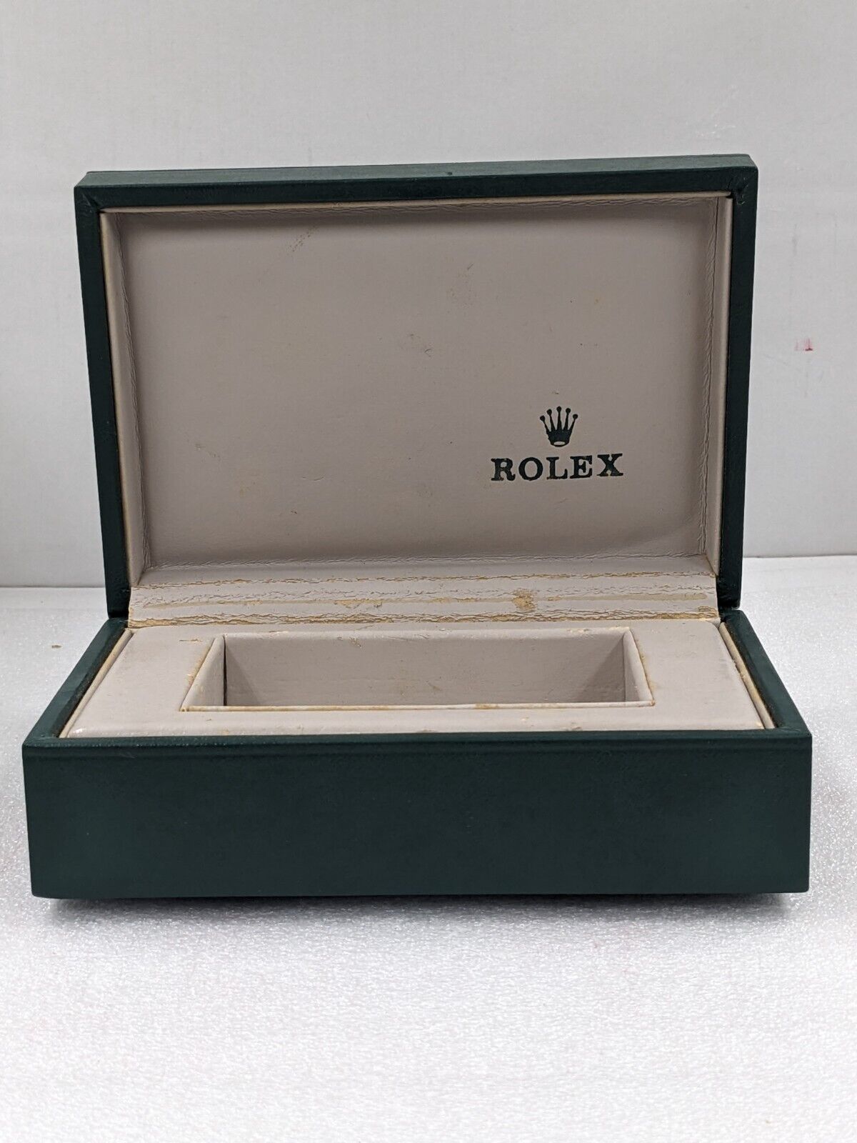 VINTAGE GENUINE ROLEX Green watch box case 68.00.2 leather no inner 231109004y7S