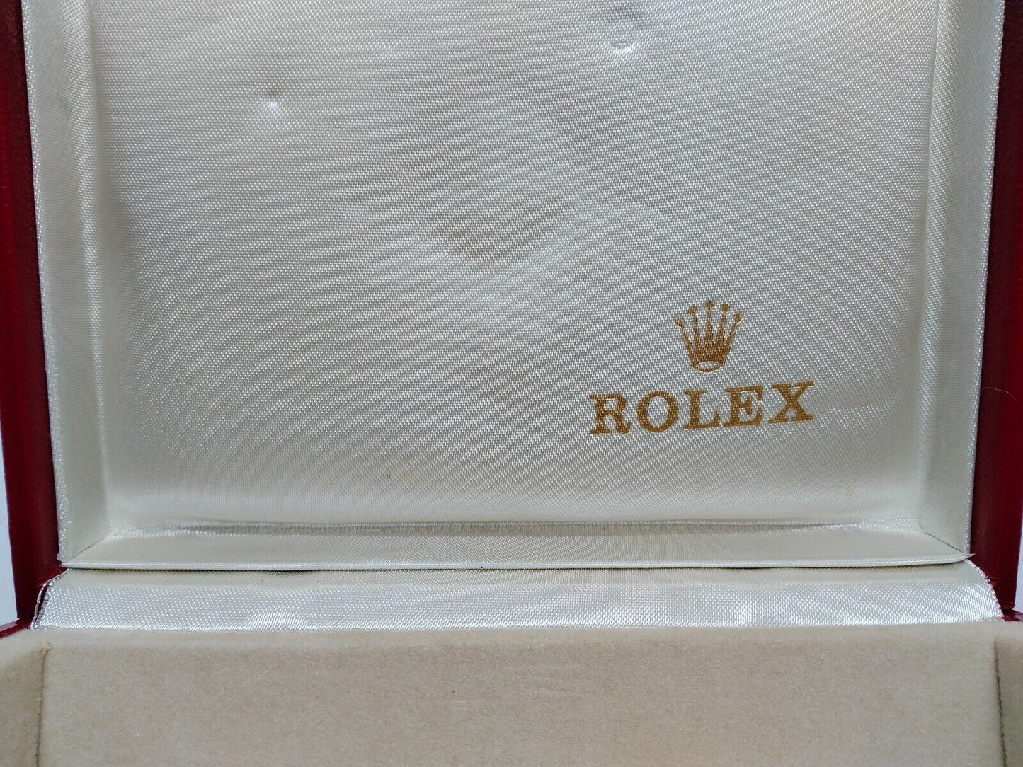 VINTAGE GENUINE ROLEX watch box case 14.00.02 Red wood no inner 230915007y3S