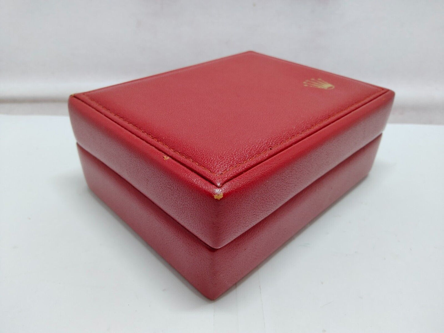 VINTAGE GENUINE ROLEX Red watch box case 14.00.01 no inner wood 230715001y2S