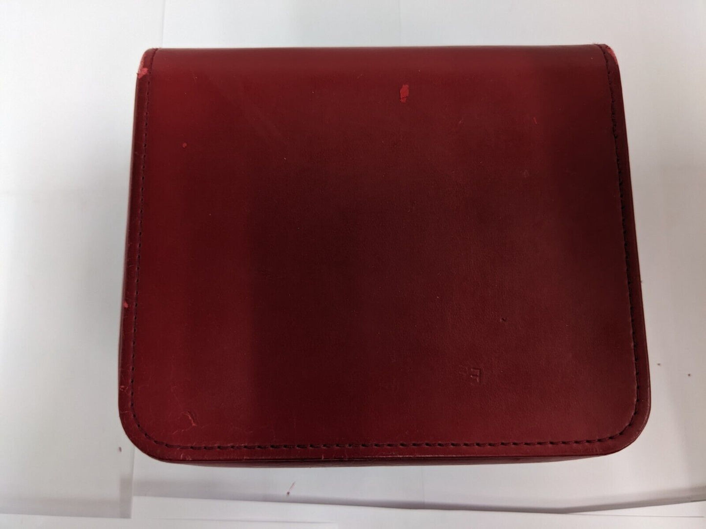 GENUINE OMEGA Speedmaster Seamaster watch box case Red Booklet wood 231003012y4S