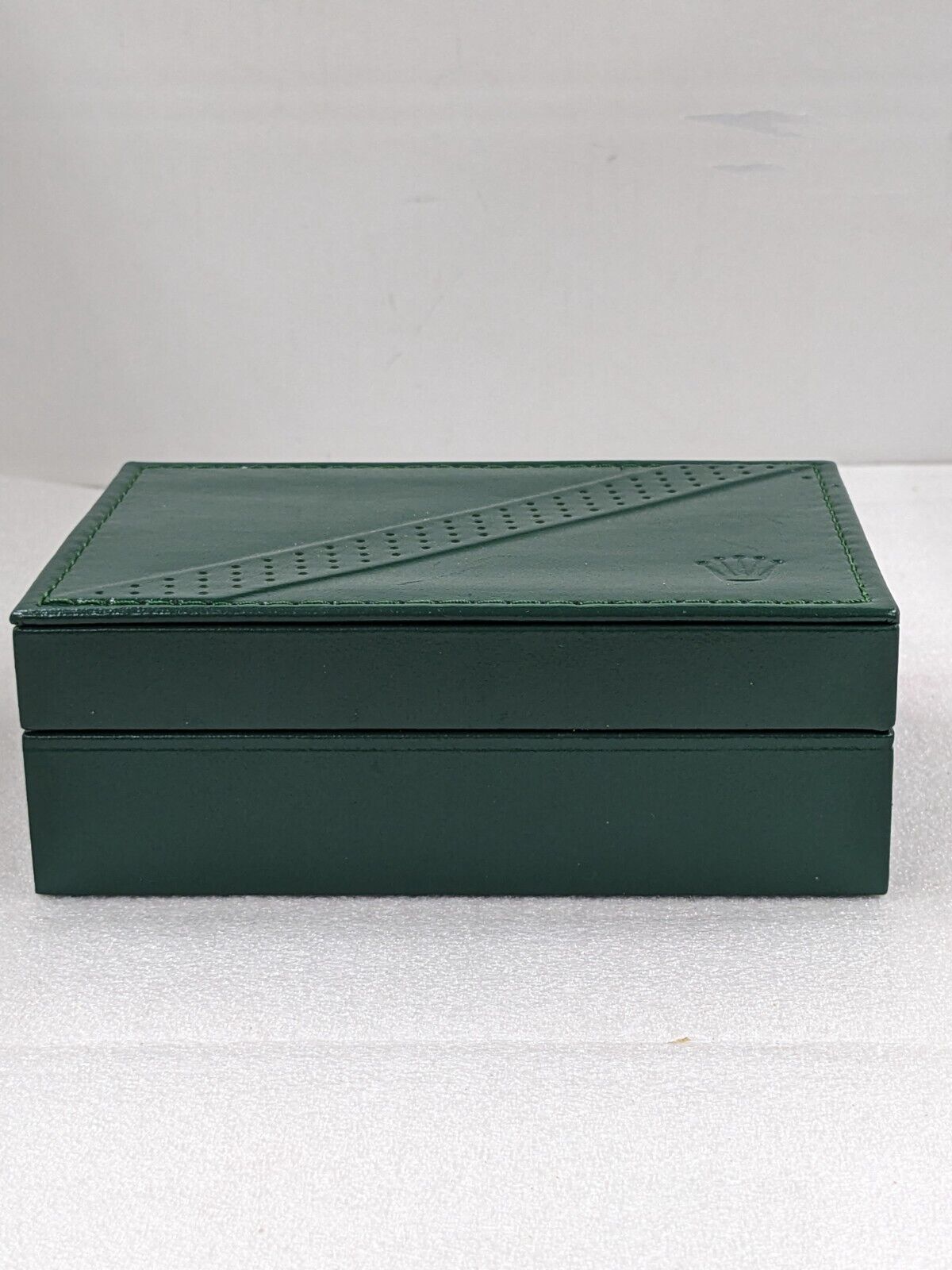 VINTAGE GENUINE ROLEX Green watch box case 68.00.2 wood leather 231214006y5S