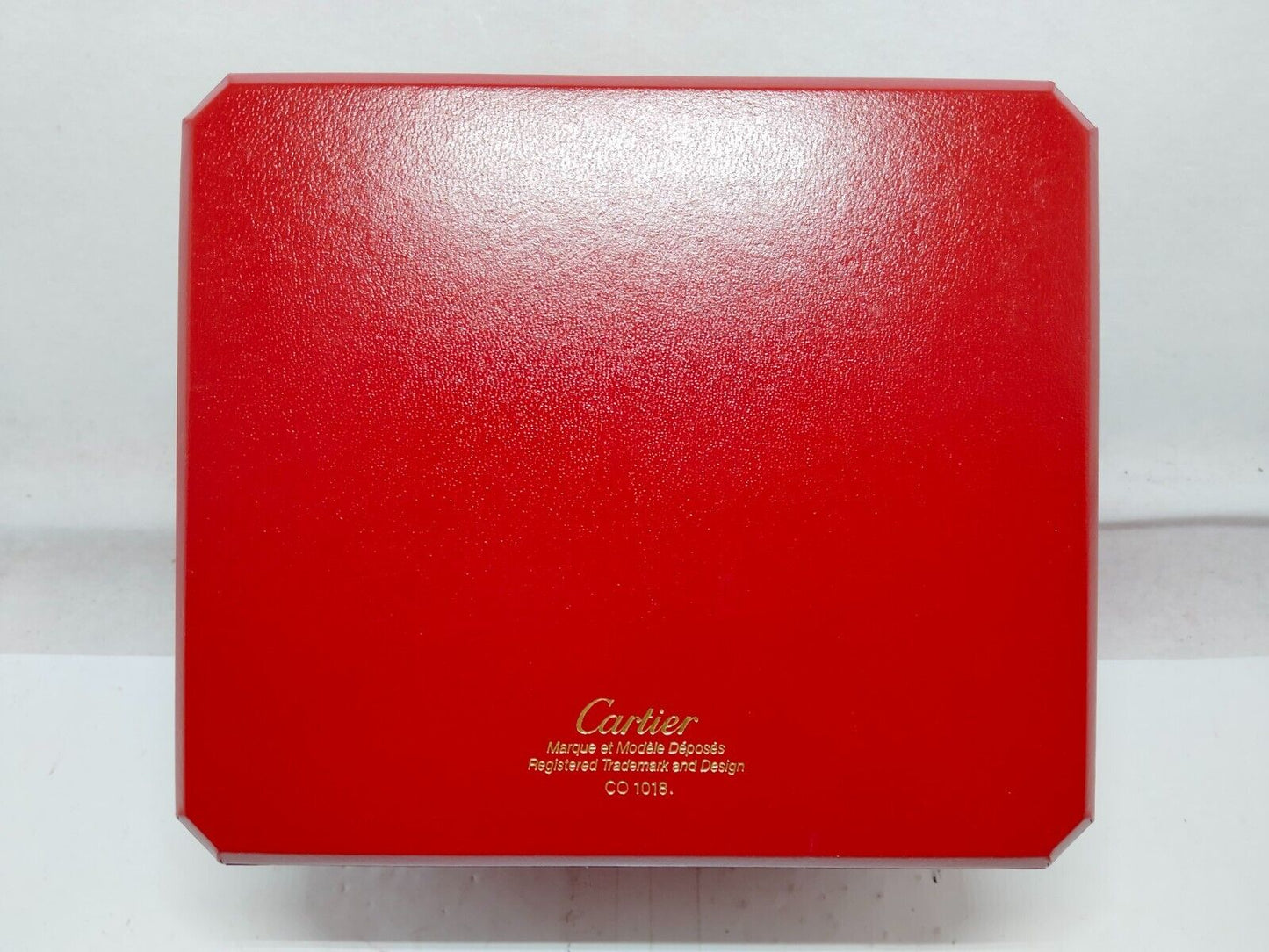 VINTAGE GENUINE Cartier Red COWA 1018 watch box case wood leather 230901004yS