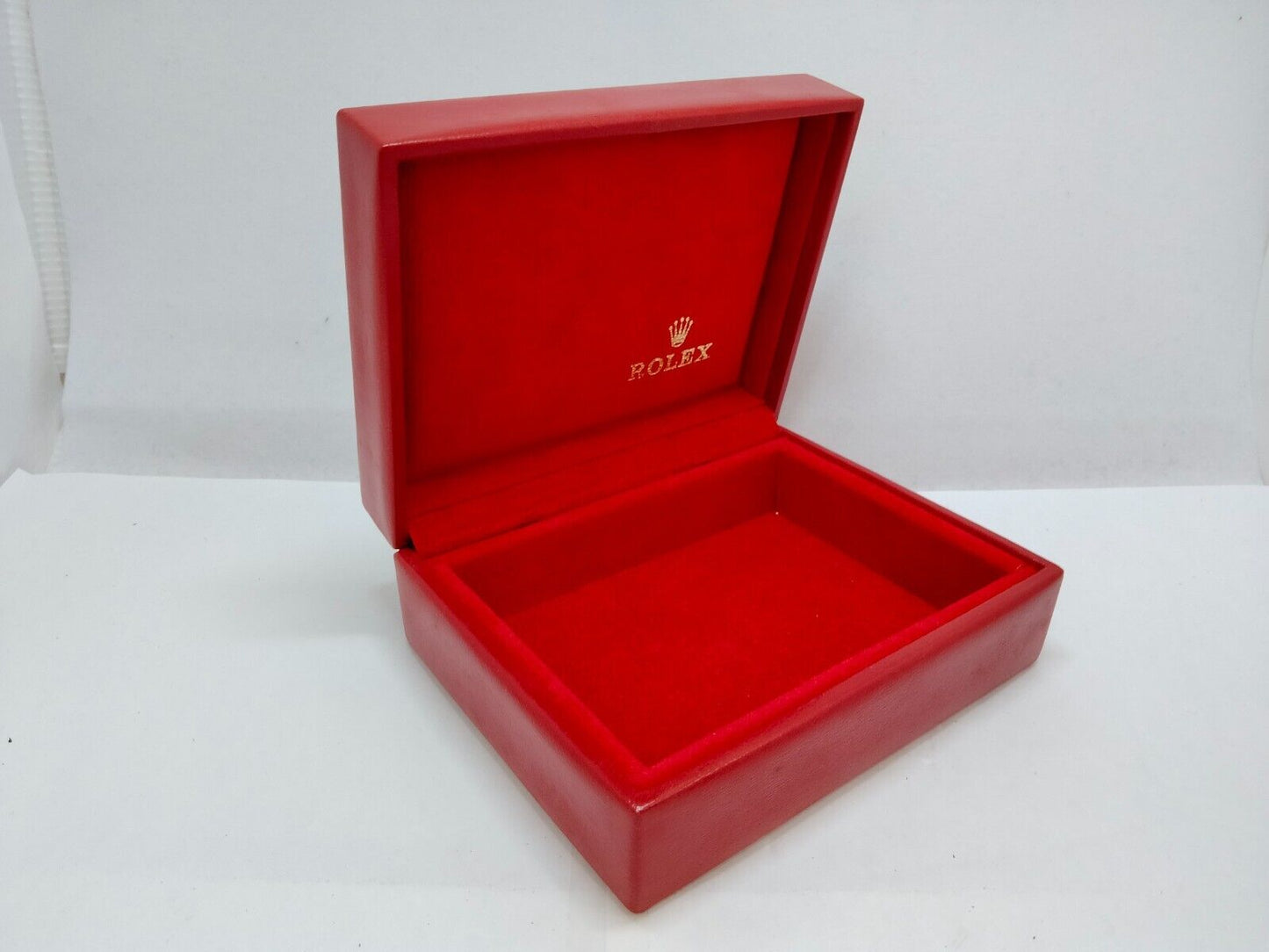 VINTAGE GENUINE ROLEX Red Watch box case 14.00.02 no inner cushion  0716002y28S