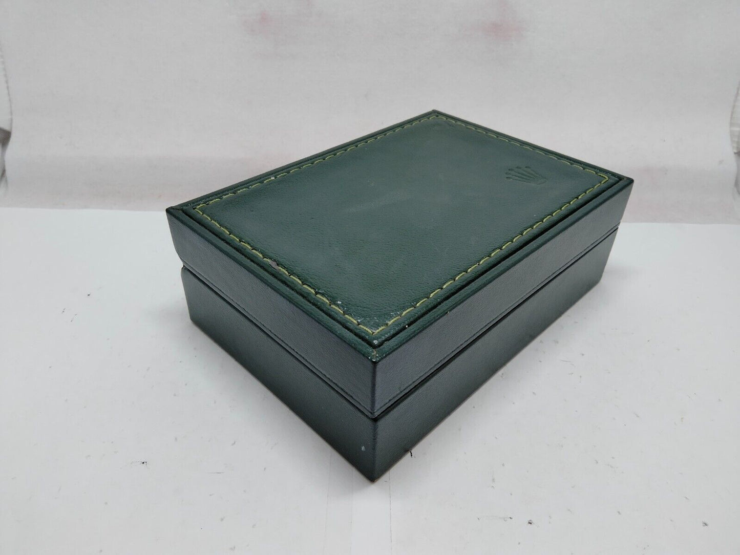 VINTAGE GENUINE ROLEX watch box case 68.00.02 Green no inner wood 0208001y4S