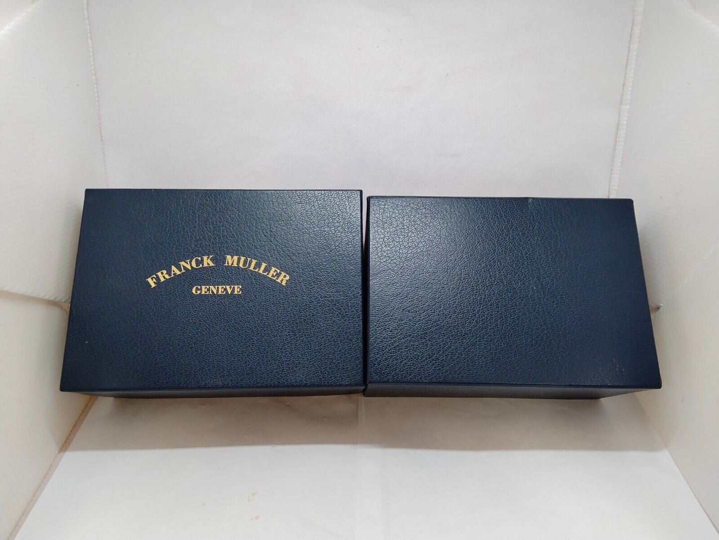 VINTAGE GENUINE FRANCK MULLER Green watch box case wood leather 231213003y2S