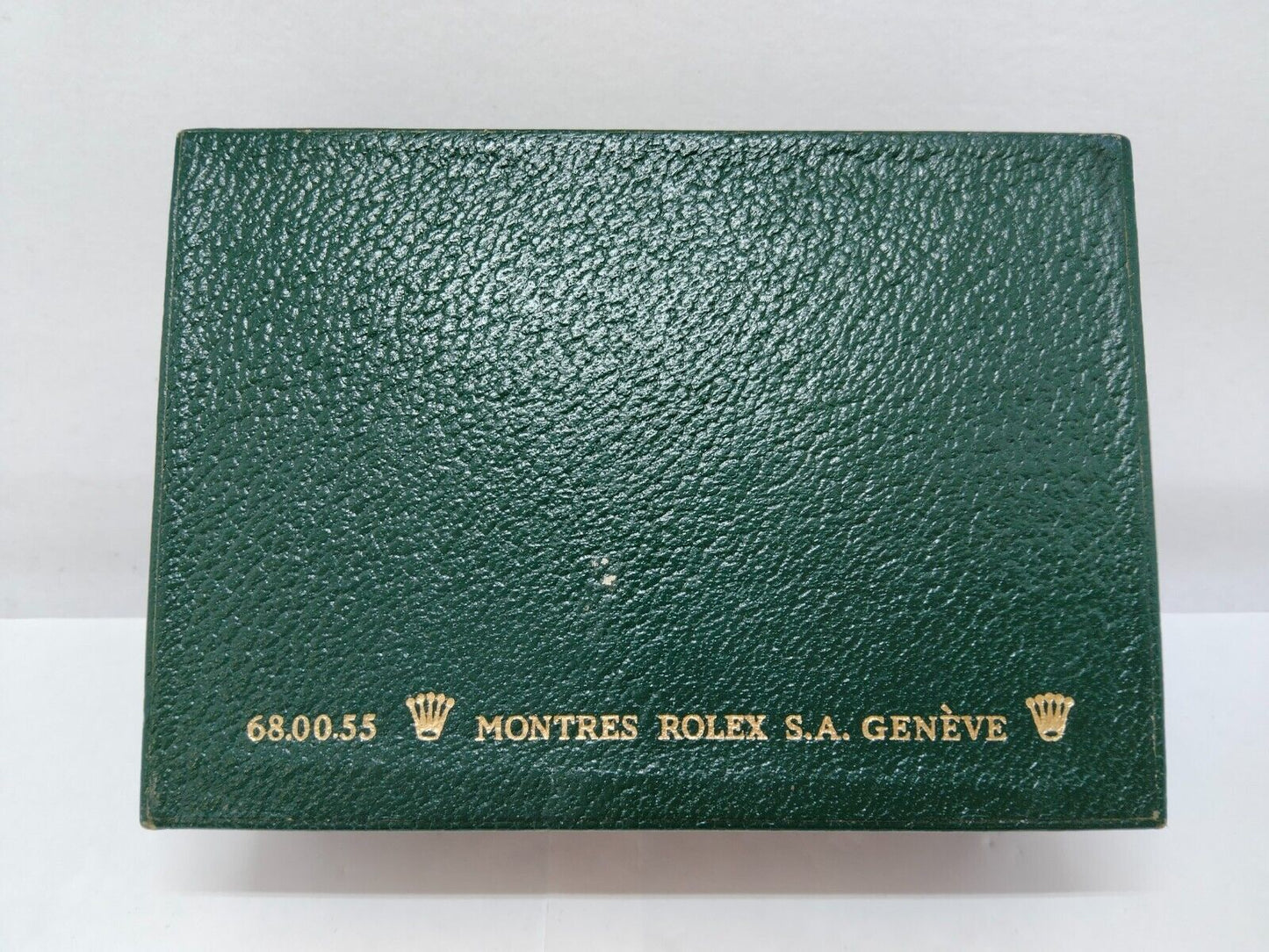 VINTAGE GENUINE ROLEX watch box case no inner cushion 68.00.55 Green 0611002yS