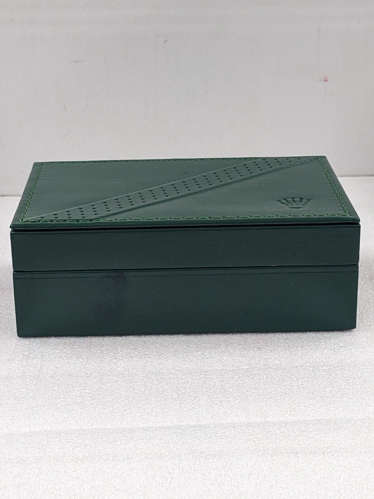 VINTAGE GENUINE ROLEX Green watch box case 68.00.2 leather wood 231109004y3S