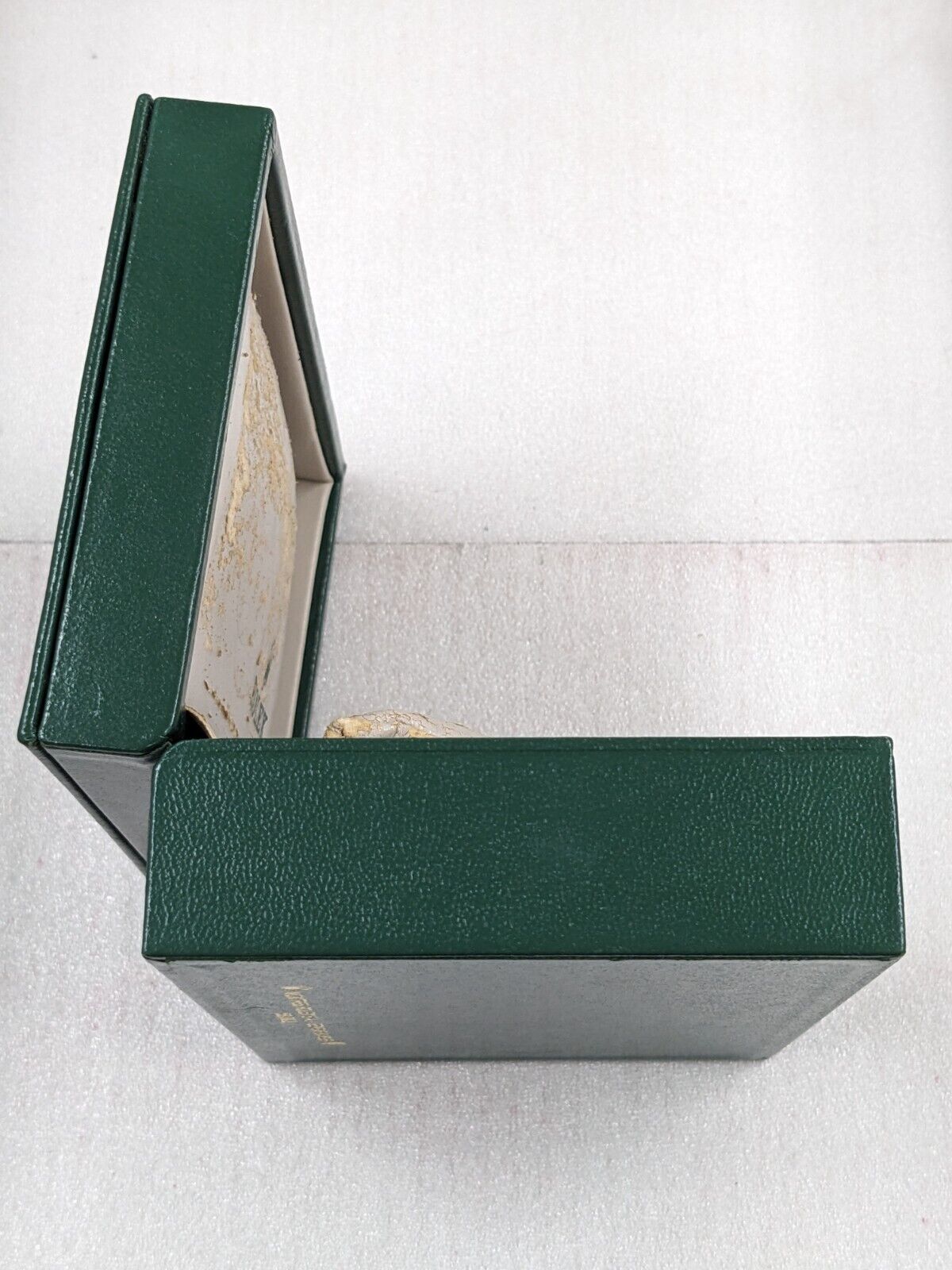 VINTAGE GENUINE ROLEX Green watch box case 68.00.2 wood leather 231214006y5S