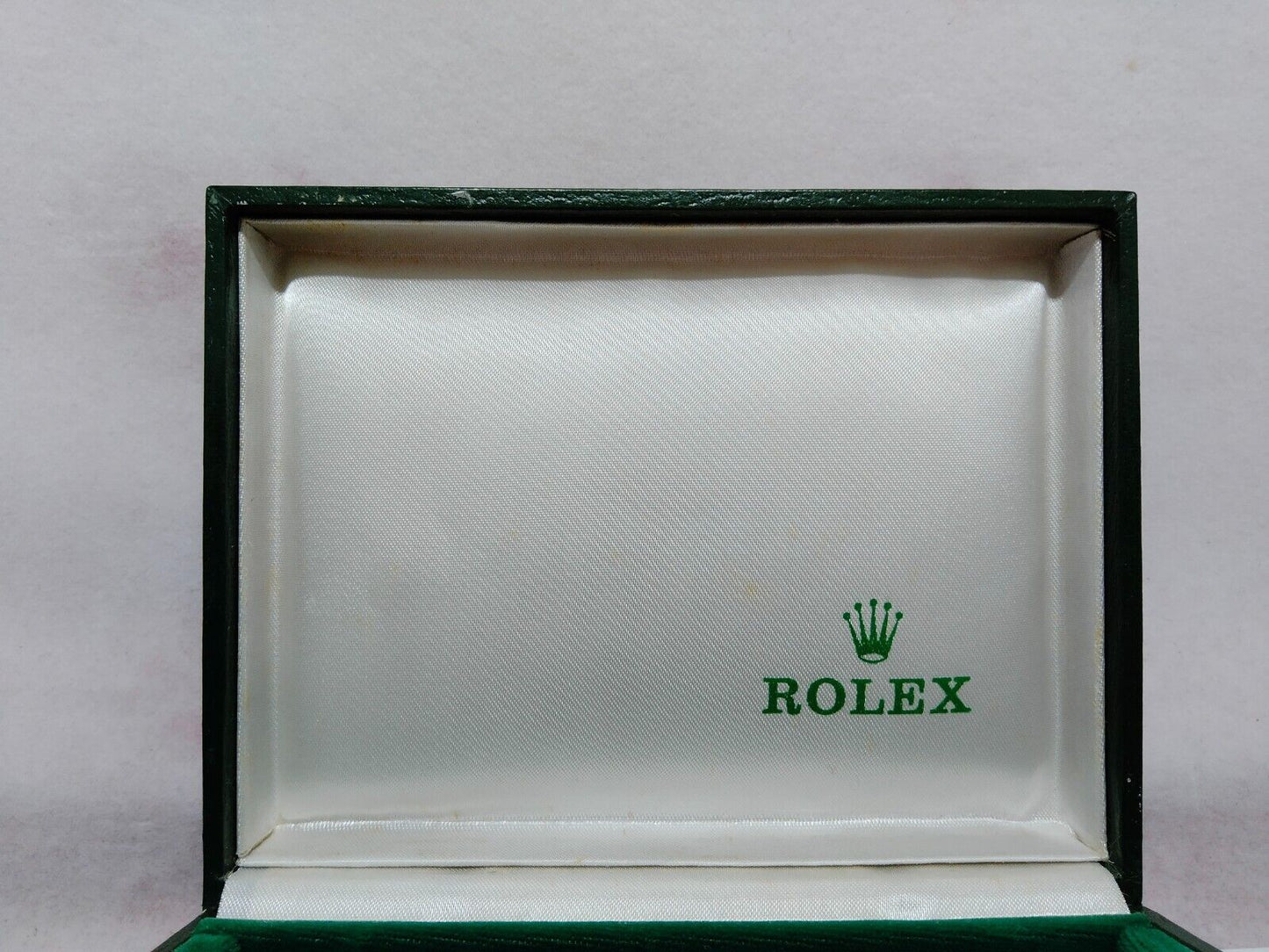 GENUINE ROLEX Green watch box case 11.00.2 wood leather no inner 230625002yS