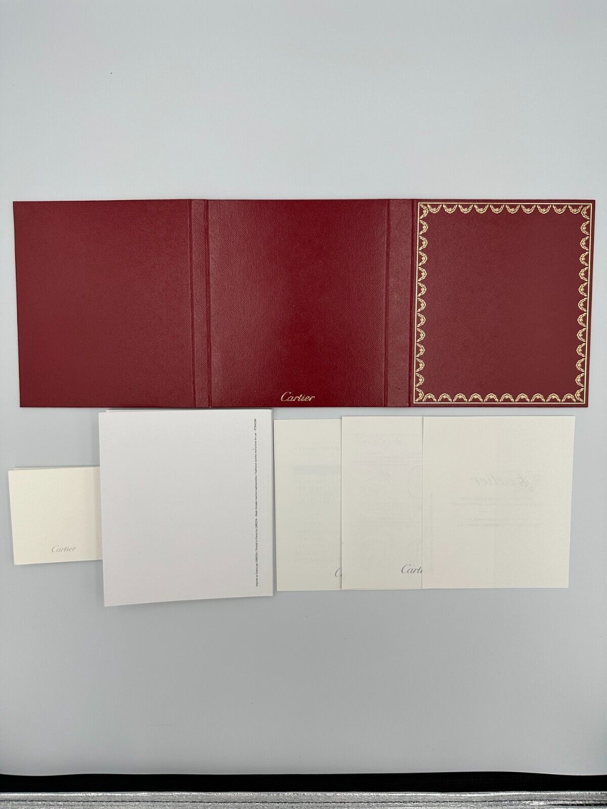 VINTAGE GENUINE Cartier Red COWA 0043 watch box case booklet DVD 240115006yA