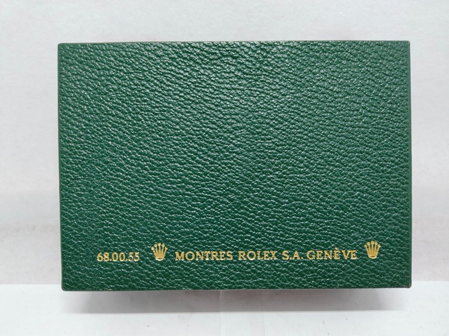 VINTAGE GENUINE ROLEX watch box case 68.00.55 Green no inner wood 0208001y5S