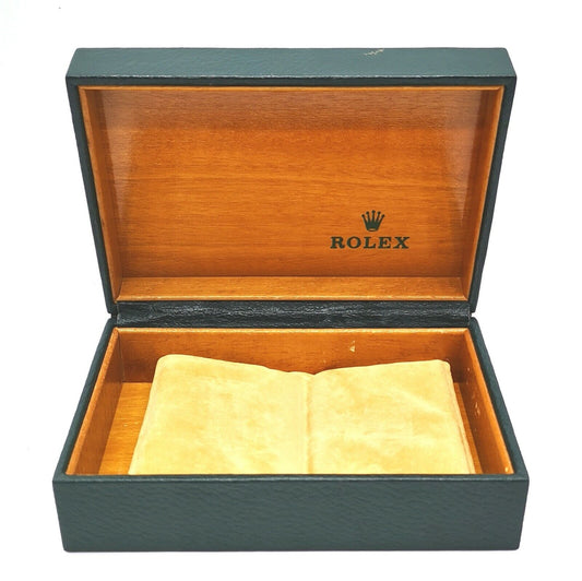 VINTAGE GENUINE ROLEX watch box case68.00.55 Green 0302003e