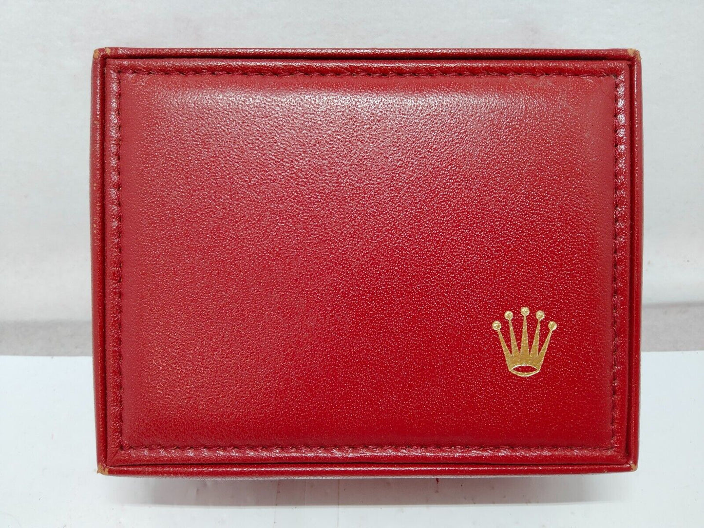 VINTAGE GENUINE ROLEX watch box case red 14.00.71 wood no inner 230921008y7S