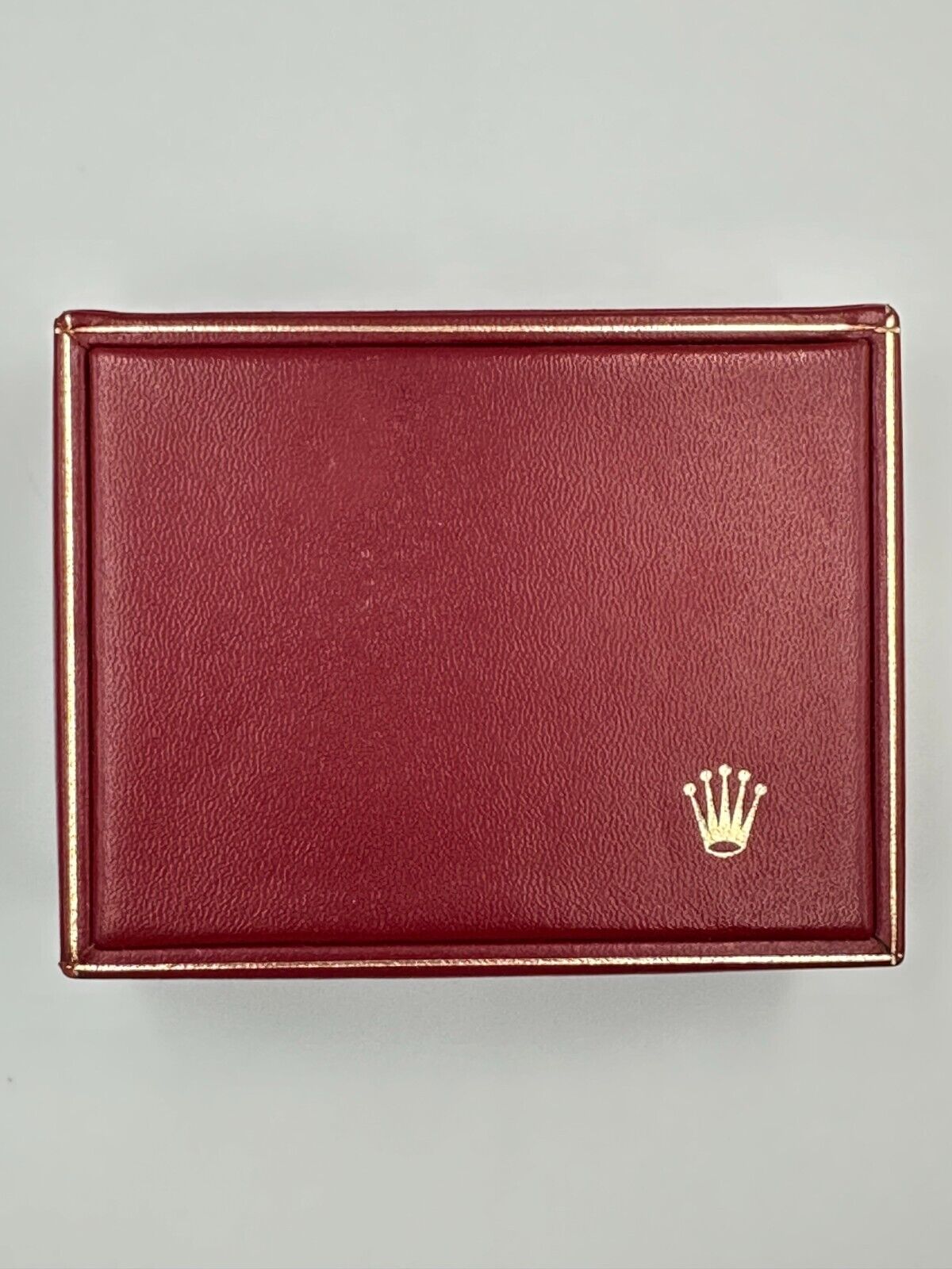 VINTAGE GENUINE ROLEX Red watch box case 14.00.02 wood no inner 240126001yA