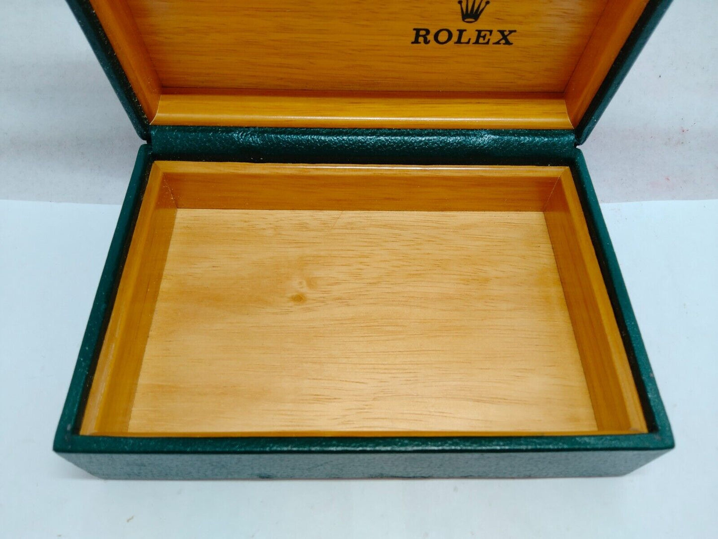 VINTAGE GENUINE ROLEX Green watch box case 68.00.71 no inner wood 230610001y2S