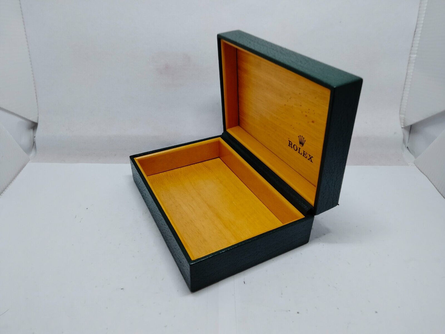 VINTAGE GENUINE ROLEX watch box case 68.00.01 Green no inner wood 0208001y1S