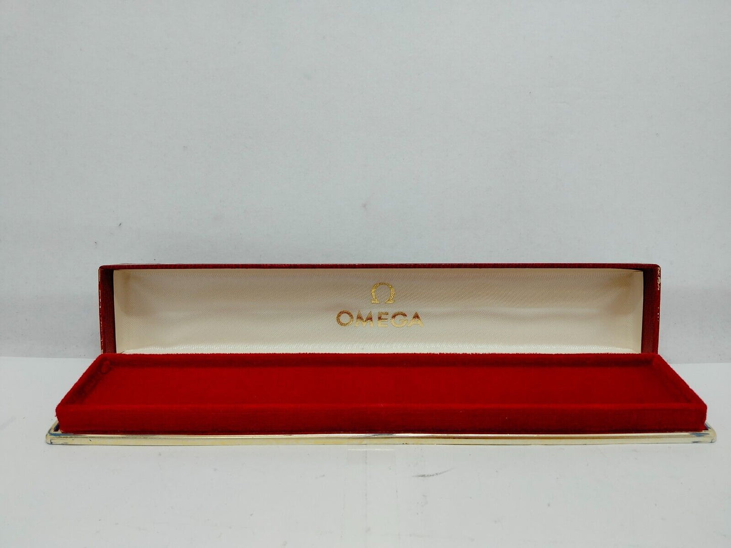 VINTAGE GENUINE OMEGA Watch Box Case Red 0714005yS