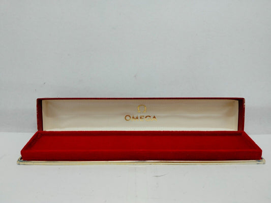 VINTAGE GENUINE OMEGA Watch Box Case Red 0714005yS