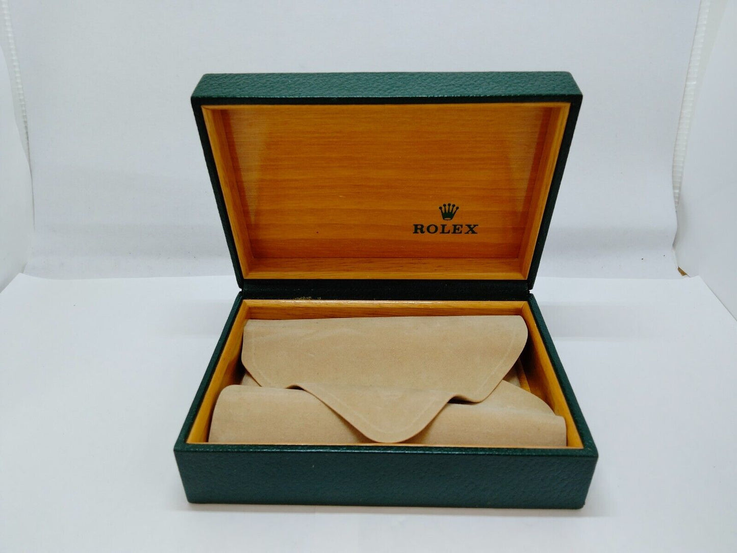 VINTAGE GENUINE ROLEX watch box case no inner cushion 68.00.55 Green 0611002yS