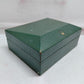 VINTAGE GENUINE ROLEX watch box case 11.00.2 pyramid green wood 230814005yS