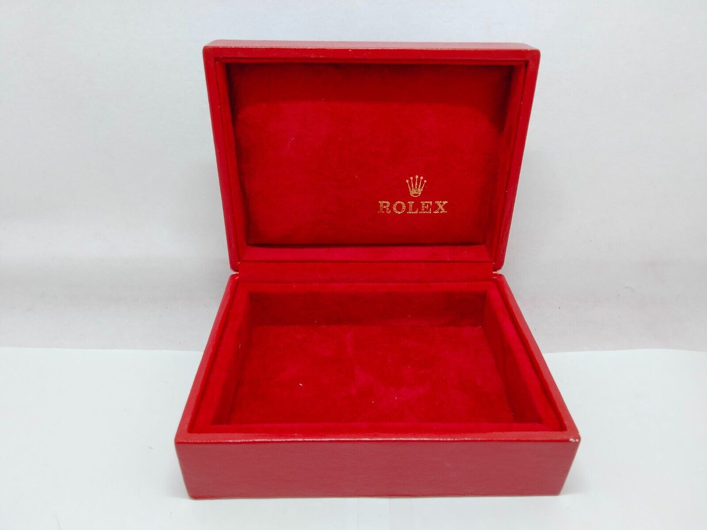 VINTAGE GENUINE ROLEX watch box case  no inner cushion red 14.00.08 1120011y4S