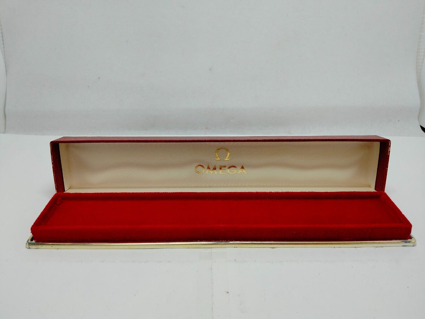 VINTAGE GENUINE OMEGA Watch Box Case Red 0714005yS