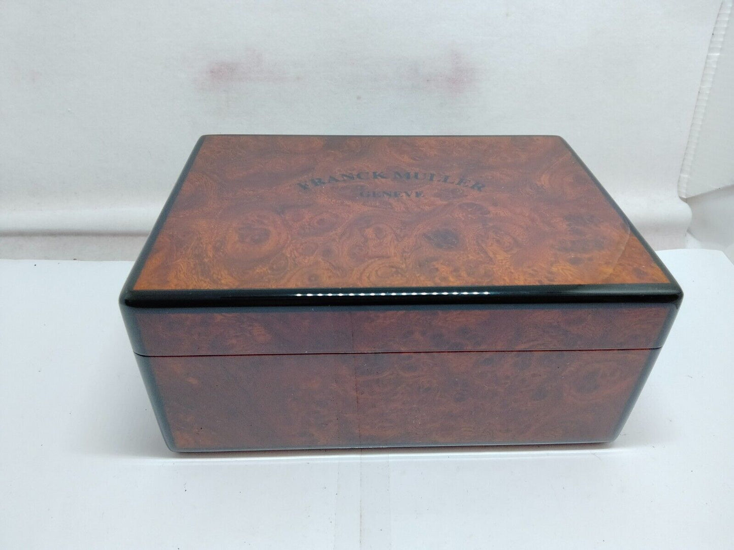 VINTAGE GENUINE FRANCK MULLER Brown watch box case wood leather 230729003y3S