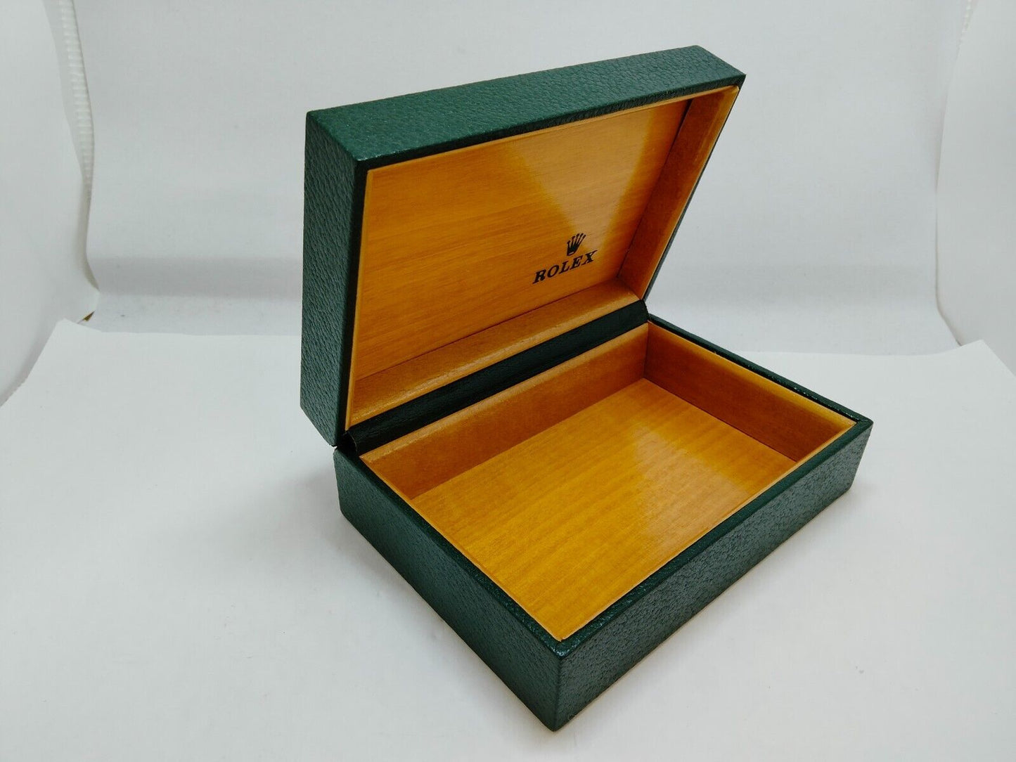 VINTAGE GENUINE ROLEX watch box case green 68.00.05 0619002y4S