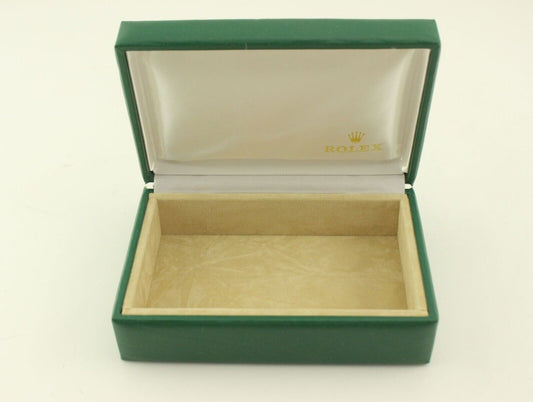 VINTAGE GENUINE ROLEX watch box case Green wood leather no inner 231208001eS