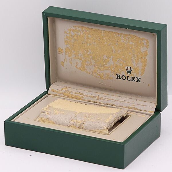 VINTAGE GENUINE ROLEX watch box case 68.00.2 Green wood leather 231017010yS