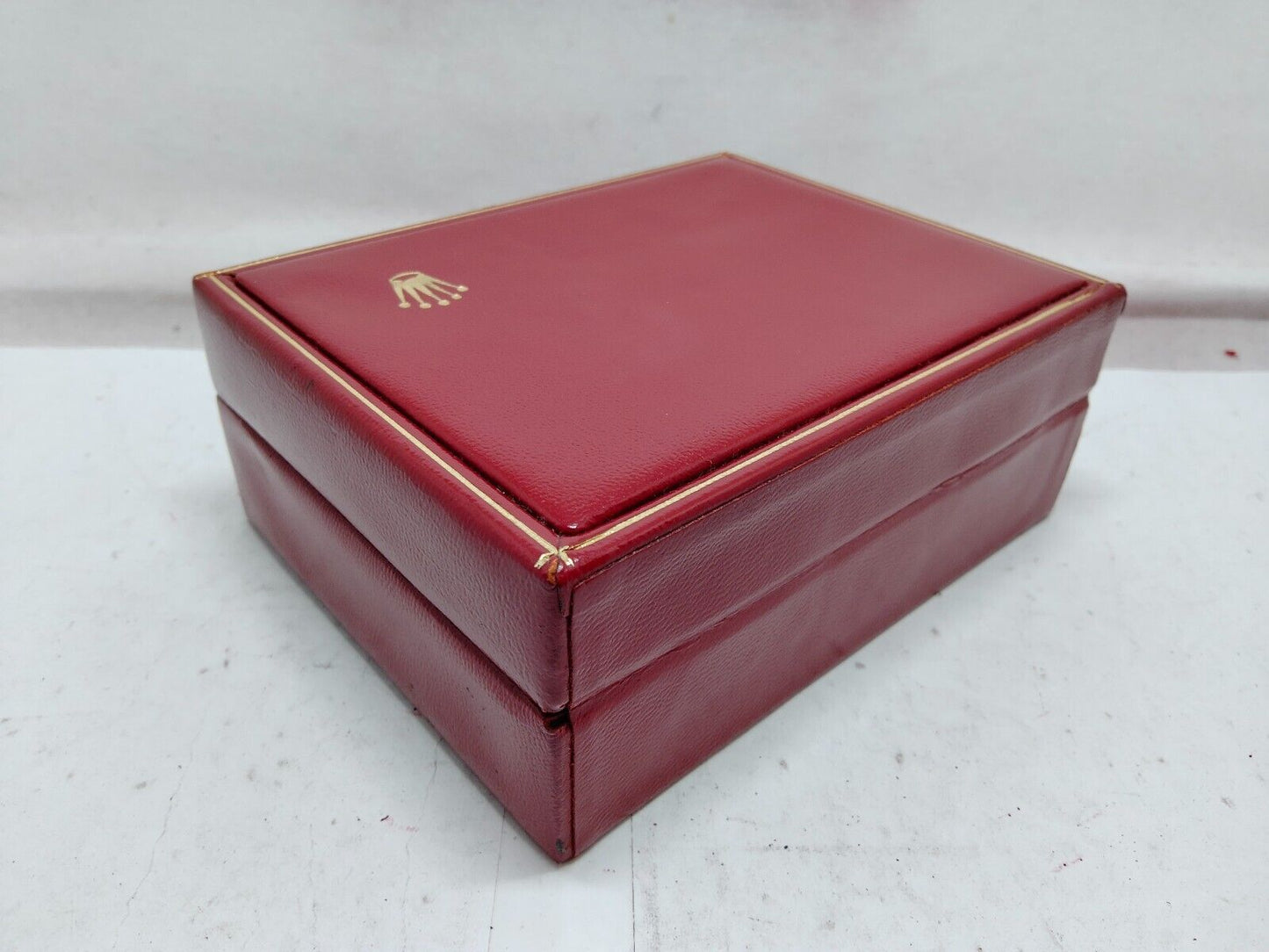 VINTAGE GENUINE ROLEX watch box case 14.00.02 Red wood no inner 230915007y3S