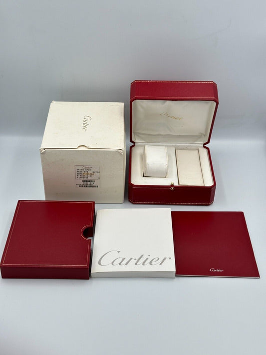 VINTAGE GENUINE CARTIER red watch box case Booklet leather COWA 0035 240112003yA