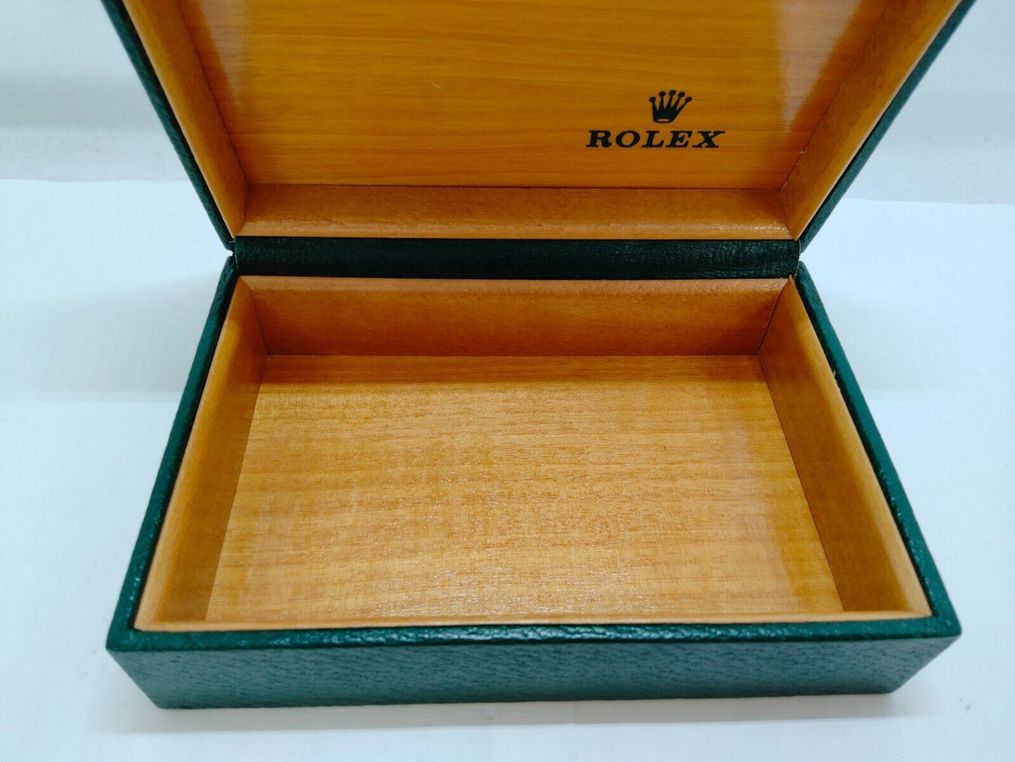 VINTAGE GENUINE ROLEX watch box case green 68.00.05 0619002y4S