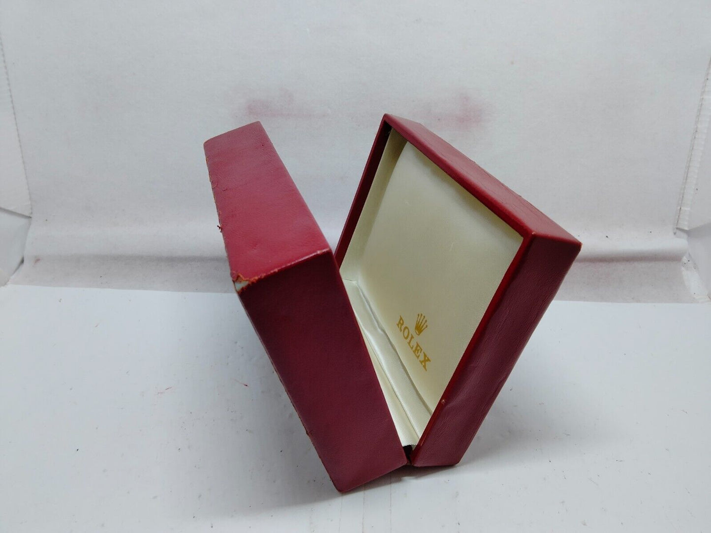 GENUINE ROLEX Red watch box case no inner cushion junk 14.00.02 230904005yS